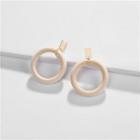 Plastic Hoop Dangle Earring 1 Pair - Off White - One Size