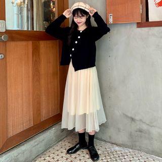 Knit Sweater / Mesh Skirt
