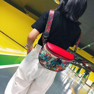 Wide Strap Color Block Crossbody Bag