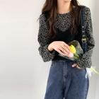Set: Knit Camisole + Flower Print Blouse
