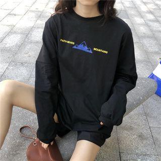 Print Loose-fit Long-sleeve Top