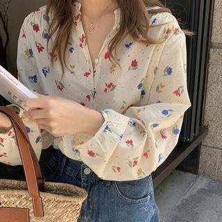 Floral Long-sleeve Shirt Floral - One Size