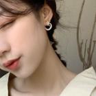 Rhinestone Moon & Star Earring 1 Pair - Star & Moon - Earrings - One Size