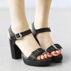 Block Heel Platform Sandals