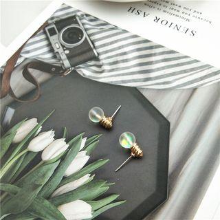 Light Bulb Ear Stud 1 Pair - Light Bulb - 925 Silver - Earrings - One Size