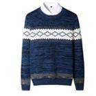 Patterned Fleece Lined Sweater