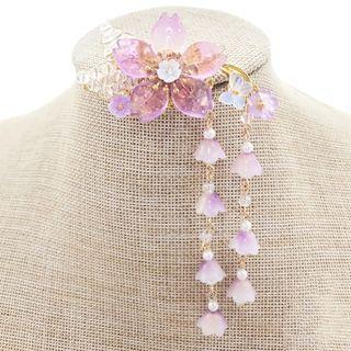 Sakura Glass Faux Pearl Hair Clip