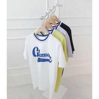 Sequined Letter T-shirt