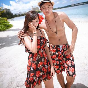 Couple Floral Bikini / Swim Shorts