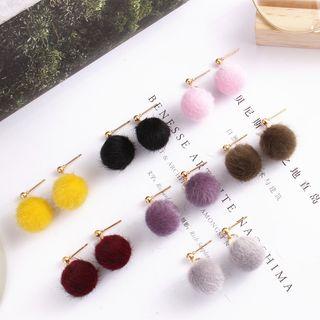 Chenille Bobble Dangle Earring