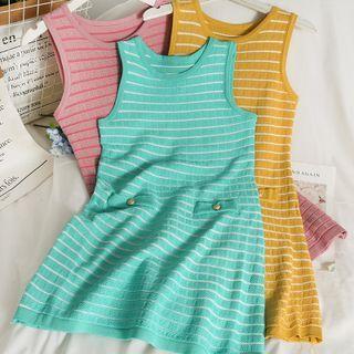 Striped Slim-fit Mini Tank Dress