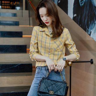 Plaid Shirt / Straight Leg Pants / Set