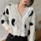 Dotted Cardigan White - One Size