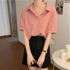 Short-sleeve Bow-back Shirt