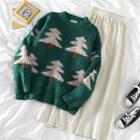 Tree Loose-fit Sweater / Corduroy Straight-leg Pants