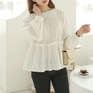 Tie-back Ruffle-hem Top