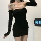 Chenille Long-sleeve Dress