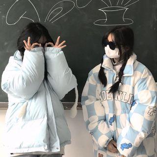 Turtleneck Hooded Zip Oversize Padded Jacket