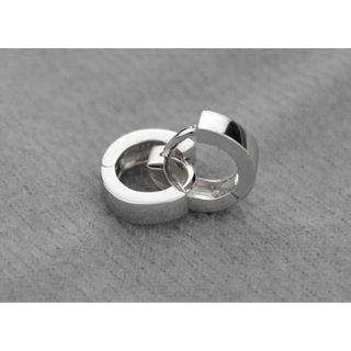 Plain Hoop Earring 1 Pair - Silver - One Size