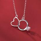 Heart Pendant Sterling Silver Necklace S925 Silver - Necklace - Silver - One Size