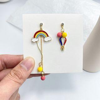 Non-matching Rainbow & Balloon Dangle Earring