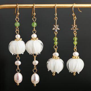 Flower Freshwater Pearl Dangle Earring (various Designs)