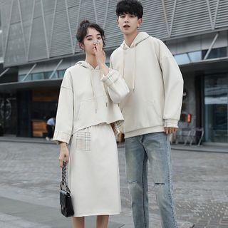 Couple Matching Hoodie / Midi A-line Skirt