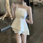 Spaghetti Strap Ruffle Mini Dress