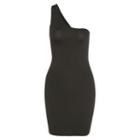 One-shoulder Lace-up Sheath Dress