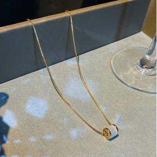 Geometric Pendant Necklace Gold - One Size