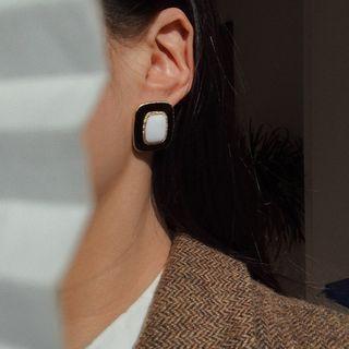 Rectangle Glaze Alloy Earring
