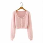 Cropped Cardigan Pink - One Size