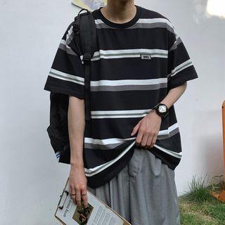 Striped Oversize Short-sleeve Tee