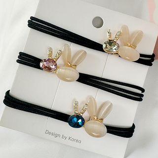 Rabbit Faux Crystal Hair Tie