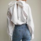 Long Sleeve Tie-back Loose-fit Shirt
