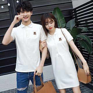Couple Matching Short-sleeve Polo Shirt / Short-sleeve Polo Shirt Dress