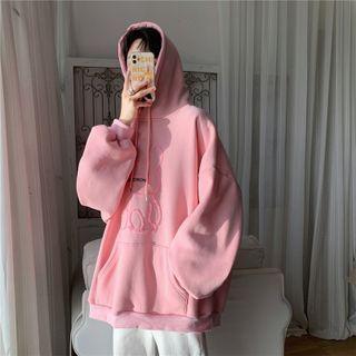 Rabbit Embroidered Oversized Hoodie