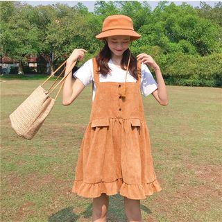 Corduroy A-line Jumper Dress