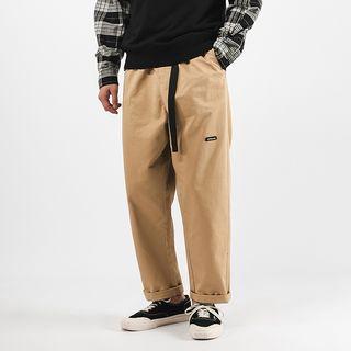 Buckled Straight-leg Cargo Pants