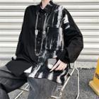 Tie-dye Panel Chained Shirt
