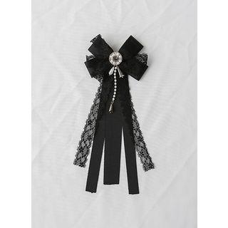Embellished Lacy Ribbon Brooch