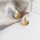 Shell Sterling Silver Ear Stud / Clip-on Earring