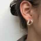 Rhinestone Irregular Hoop Earring 1 Pair - One Size