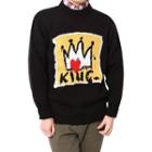 King Round-neck Illustration Sweater