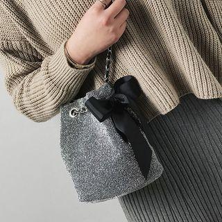 Ribbon Wool Bucket Bag