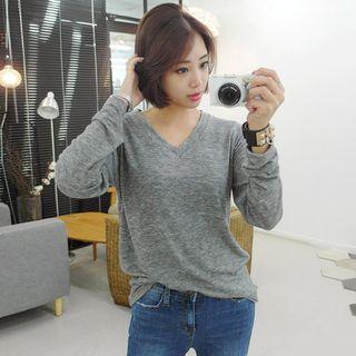 Plus Size V-neck M Lange T-shirt