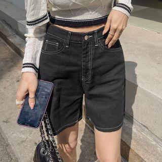 Contrast-stitch Cotton Shorts