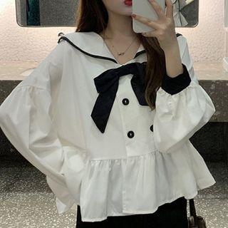 Double Breasted Shirt / Mini Skirt