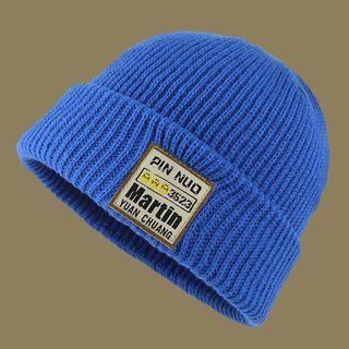 Lettering Print Beanie