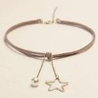 Faux Pearl Alloy Star Hair Tie Light Gray - One Size